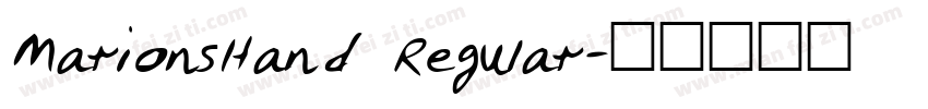 MarionsHand Regular字体转换